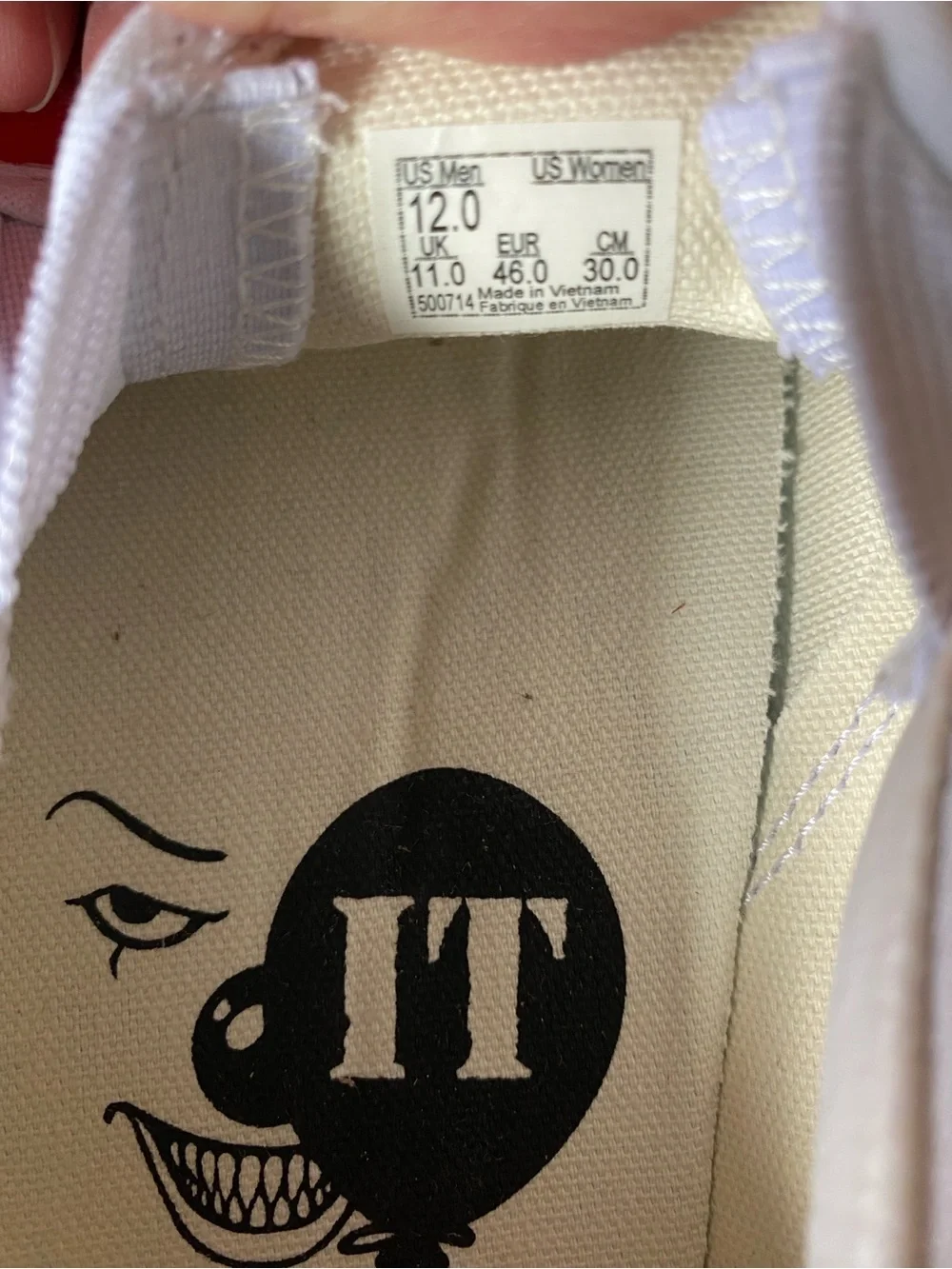 Vans IT Pennywise White & Red Slip-On 'House of Terror' Graphic Slip-On